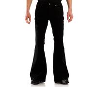 Comycom Herren Jeans Schlaghose BlackBlack schwarz