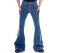 COMYCOM Herren Jeans Schlaghose Star Easy Blau