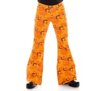 Comycom Herren Schlaghose Star TV gelb orange W38/L34