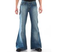 Comycom Jeans Schlaghose Star used washed Reloaded, Blau, 32W / 32L