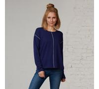 CON_STANT Pullover mit Konstrastnaht Hanf-BW-Strick (kbA) Night sky M