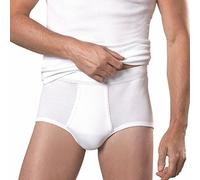 con-ta- 5er Spar-Pack Herren Slip/Unterhose Doppelripp mit Eingriff - 100% supergekämmte Baumwolle - Weiß Trockner geeignet (9/3XL, 5 X Weiß)