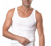 con-ta- 5er Spar-Pack Herren Unterhemd Doppelripp - Sport-Jacke - 100% supergekämmte Baumwolle - Weiß Trockner geeignet (8/XXL, 5 X Weiß)