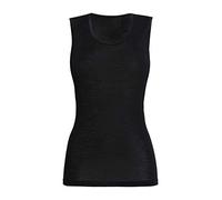 con-ta Achselhemd, Unterhemd für Damen, klassisches Top aus Wolle und Seide, bequemes Trägertop, weiche Feinstrick Unterwäsche, in Schwarz, Größe: 52