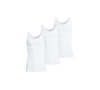 con-ta DOPPELRIPP Unterhemd, Unterwäsche für Herren, Unterhemd mit perfektem, Achselshirt aus weicher Baumwolle, Weiß | 3er Pack, XXL