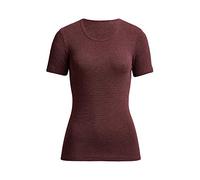 con-ta Conta Thermo Kurzarm Shirt, T-Shirt mit natürlicher Baumwolle, wärmende Unterwäsche für Damen, Rundhalsausschnitt, Damenbekleidung, in Farbe Marine Melange, Größen: 36/XS - 50/4XL