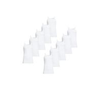 Conta Unterhemd, Achselhemd in Feinripp, klassich bequemes Oberteil, aus 100% Baumwolle, weiß | 10er Spar-Pack, Gr.: 6/L