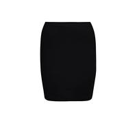 con-ta Damen Schlauchrock, vielseitiges Basic tragbar als Rock, Top, Unterrock, Minirock oder Shirtverlängerung, glatte Optik ohne Seitennähte, für Büro und Freizeit, in Schwarz, Gr. L