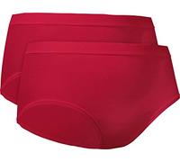 con-ta Damen-Taillenslip 2er-Pack Feinripp rot Größe 52