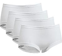 Conta Feinripp Damen-Taillenslip im 4er-Pack 42 weiß