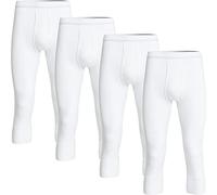 con-ta Herren-Unterhose, 3/4 lang 4er-Pack Doppelripp weiß Größe 5