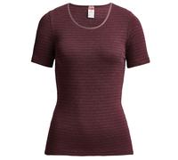 con-ta Kurzarm Shirt Thermo Damen geringelt - Größe: 36 - Farbe: bordeaux