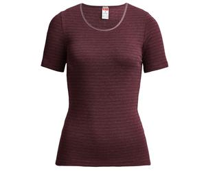 con-ta Kurzarm Shirt Thermo Damen geringelt - Größe: 36 - Farbe: bordeaux