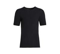 con-ta Kurzarm Shirt, warmes Basic für Herren, dezentes Oberteil aus Angora und Baumwolle, klassisches T-Shirt, in Schwarz, Größe: 7