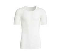 con-ta Kurzarm Shirt, warmes Basic für Herren, dezentes Oberteil aus Angora und Baumwolle, klassisches T-Shirt, in Wollweiß & Schwarz, Größe: 5-9