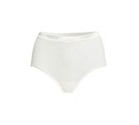 con-ta Taillenslip, weiche Damenunterwäsche, warme Unterwäsche aus Wolle und Seide, bequemer Slip, in Wollweiß & Schwarz, Größe: 38-52