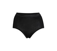 con-ta Taillenslip, weiche Damenunterwäsche, warme Unterwäsche aus Wolle und Seide, bequemer Slip, in Schwarz, Größe: 46