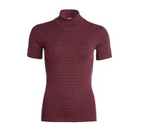 con-ta Thermo kurzarm Shirt mit Stehkragen in Farbe bordeaux-geringelt Größe 48