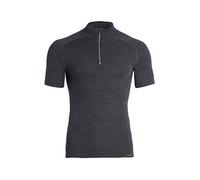 con-ta Thermo Kurzarm Shirt mit Zipper für Herren, wärmendes T-Shirt aus natürlicher Baumwolle, bequemes Basic, Herrenbekleidung, Größe: M - 4XL