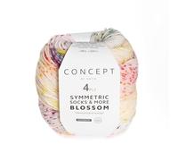 Concept by Katia SYMMETRIC Blossom, 80 g Knäuel, 320 m (65 Gelb, Fuchsia, Lila, Grün)