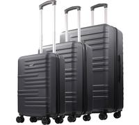 Concept One American Dreamliner 3-teiliges Set Rollgepäck Hartschalenkoffer mit Spinnrollen 22,5 26,5 und 30 Zoll Schwarz