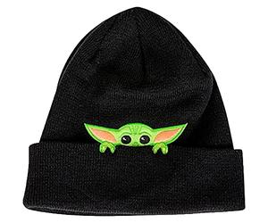 Concept One Baby-Jungen Knitted Cuffed Beanie Star Wars Mandalorian The Child P Boo Strickmütze mit Bündchen, Schwarz, Einheitsgröße