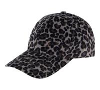 Concept One Damen C & C California Cap Leopard Print Cord Baumwolle Baseball Mütze mit gebogener Krempe Baseballkappe, GRAU, Einheitsgröße