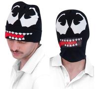 Concept One Damen Marvel Venom Intarsia Roll Down Cuff Beanie-Mtze, Schwarz, Einheitsgröße