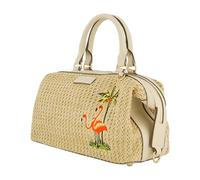 Concept One Damen Tommy Bahama Satchel Bag, Women's Crossbody Purse with Adjustable Shoulder Strap, Embroidered Umhängetasche, Cream
