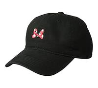 Concept One Disney Minnie Maus Baseballmütze mit gestickter Schleife aus Baumwolle, verstellbar, mit gebogener Krempe, Schwarz - 5,3 m, Einheitsgröße