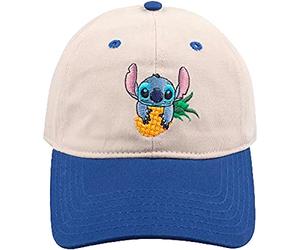 Concept One Disney Stitch Verstellbare Baseballkappe, Papa Hut mit gebogener Krempe, Marineblau, Einheitsgröße