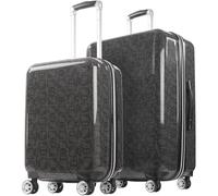 Concept One Hello Kitty 2-teiliges Rollgepäck, Hartschalenkoffer mit Spinnrollen, 21 und 29 Zoll, Schwarz