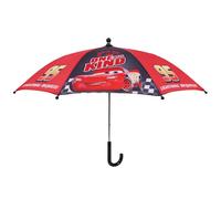 Concept One Lightning McQueen Regenschirm für Kinder | Rot | Jungen Regenschirm mit gebogenem Griff und Sicherheitstipps | Lustige Regenschirme für Regen