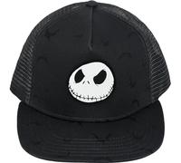 Concept One Uni-Erwachsene Disney The Nightmare Before Christmas, Jack Skellington Bats Mesh Adjustable Snapback Baseball Cap Baseballkappe, Schwarze Trucker-Mütze, Einheitsgre