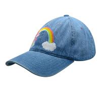 Concept One Unisex-Erwachsene Care Bears Dad Hat Cheer Bear on Rainbow Baseball Cap Baseballkappe, Denim, Einheitsgröße
