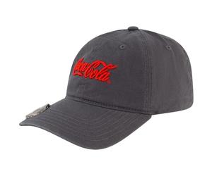 Concept One Unisex-Erwachsene Coca Cola Dad Hut, Logo Baumwolle verstellbare gebogener Krempe Baseballkappe, GRAU, Einheitsgre