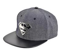 Concept One Unisex-Erwachsene Dc Comics Superman Strapback Hat, Adult Baseball Cap with Flat Brim Baseballkappe, GRAU, Einheitsgröße