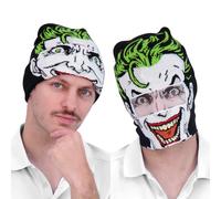Concept One Unisex-Erwachsene Dc Comics The Joker Strickmütze Winter Skull Cap Beanie-Mütze, Weiss/opulenter Garten, Einheitsgröße