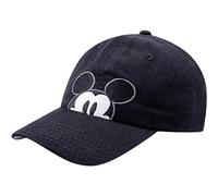 Concept One Unisex-Erwachsene Disney Mouse P Boo Embroidered Cotton Adjustable Dad Hat with Comic Strip Print Curved Brim Papa-Hut, Schwarz-Mickey, Einheitsgröße