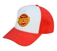 Concept One Unisex-Erwachsene Disney Pixar Cars Baseball Cap, Rust-eze Logo Cotton Adjustable Adult Snapback Hat with Curved Brim Baseballkappe, Rot/Ausflug, einfarbig (Getaway Solids), Einheitsgre
