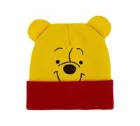 Concept One Unisex-Erwachsene Disney Winnie The Pooh, Winter Knit Cap with Cuff and 3D Ears Beanie-Mütze, Rote Manschette, Einheitsgröße