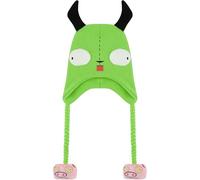 Concept One Unisex-Erwachsene Invader Zim, Gir Cosplay Adult Peruvian Winter Knit Cap with Ears and Pig Tassels Beanie-Mütze, Rosa Schwein-Quasten, Einheitsgre