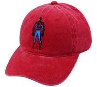 Concept One Unisex-Erwachsene Marvel Spider-Man Dad Hat, Cotton Washed Adjustable Baseball Cap with Curved Brim Baseballkappe, Rot/Ausflug, einfarbig (Getaway Solids), Einheitsgre