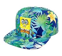Concept One Unisex-Erwachsene Spongebob Squarepants Baseball Cap, Tropical Floral Curved Brim Adjustable Snapback-Mütze, Mehrfarbig/Meereswellen (Ocean Tides), Einheitsgröße (6er Pack)