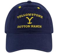 Concept One Unisex-Erwachsene Yellowstone Dad Hat, Dutton Ranch Cotton Adjustable Baseball Cap with Curved Brim Baseballkappe, Marineblau, Einheitsgre