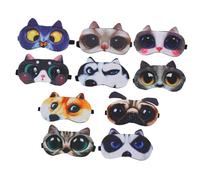 CONGARTENO 10 Stück Augenmasken Cartoon Schlafaugenmaske Atmungsaktiv Hautfreundlich Weich Für Reisen Entspannung Schlafkomfort Erwachsene Kinder