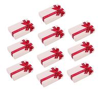 CONGARTENO 10stücke Schmuckschatulle Aus Papier Mit Schleife Für Schmuck Kleine Geschenkbox Als Ohrringbehälter Perlenbox Halskettenetui Für Party Und Geburtstag