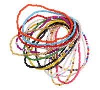 CONGARTENO 17 Stück Boho Perlen Fußkettchen für Frauen und Mädchen Handgefertigte Mehrfarbige Glasperlen Fußkettchen als Armband und Fußschmuck Leichtes Schmuckset für Strand und Urlaub