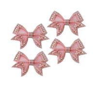 CONGARTENO 2 Paar Strass Schleifen Schuhclips Abnehmbar mit Kristallschnalle Schuhanhänger für Damen und Vielseitiges Schuhaccessoire für Alltag und Hochzeit