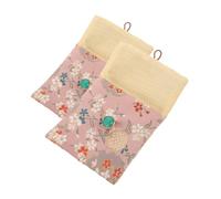 CONGARTENO 2 Stück Chinesische Schmucktasche Bestickte Organiser Tasche mit Klappe für Ringe Ohrringe Halsketten und Armbänder Staubschutz Kulturbeutel für Reise und Alltag